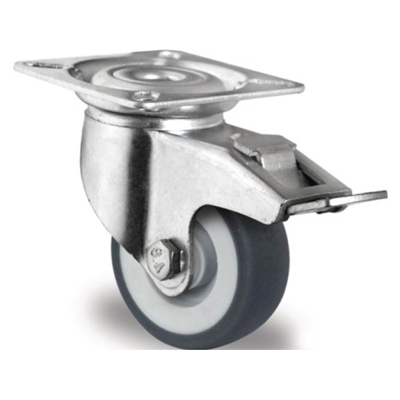 Lenkrolle mit Totalfeststeller  Rad-D. 50 mm Tragfähigkeit 50 kg mit Ans-Beschreibung lesen