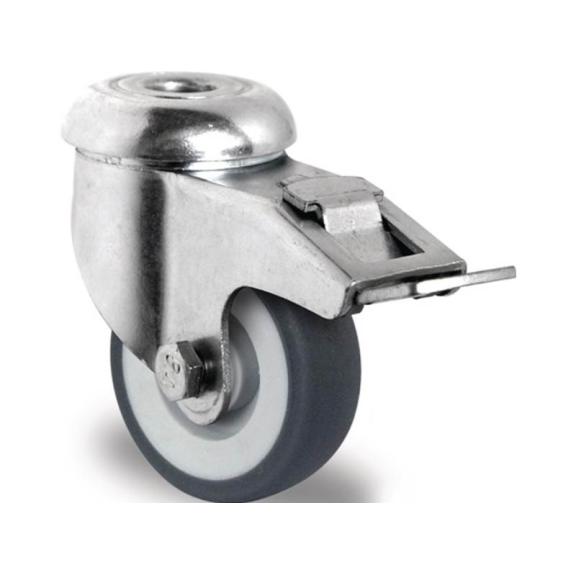 Lenkrolle mit Totalfeststeller Rad-D. 50 mm Tragfähigkeit 50 kg mit Rüc Lenkrolle mit Totalfeststeller Rad-D. 50 mm Tragfähigkeit 50 kg mit Rüc-Beschreibung lesen