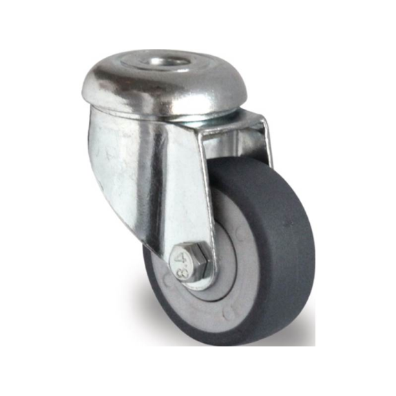 Lenkrolle  Rad-D. 50 mm Tragfähigkeit 50 kg mit Rückenloch Kugellager Gu-Beschreibung lesen