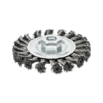 Brocha cilíndrica ATORN 115 mm de diámetro, M14 alamb. acero trenzado 0,5 mm-Leer más