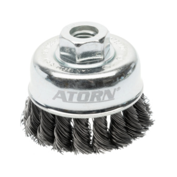 Brosse à vis à vis, 65 mm de diamètre, M14 ALAMB. Acier ondulé de 0,5 mm-Beschreibung lesen