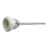 Cepillo metálico redondo/miniatura ATORN, cerdas naturales, pelo cabra, Ø18x3