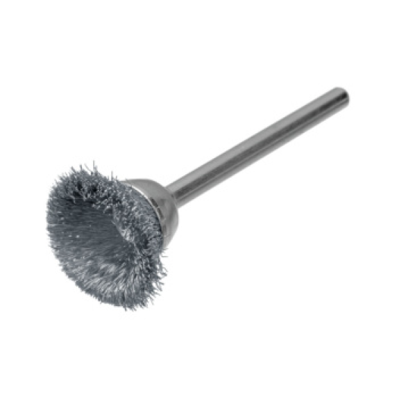 Cepillo metálico redondo/miniatura ATORN, alambre acero inox. VA 0,10 Ø18x2,34-Leer más