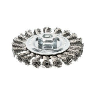 Brocha cilíndrica ATORN 115 mm de diámetro, M14 alambre V2A trenzado, 0,5 mm-Leer más