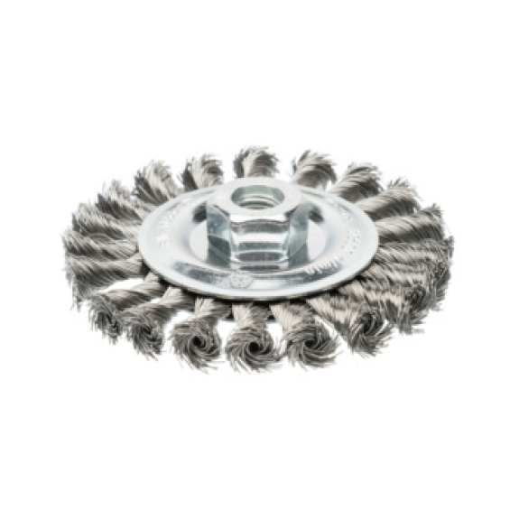Vis de brosse cylindrique 115 mm de diamètre, fil M14 V2A tressé, 0,5 mm-Beschreibung lesen