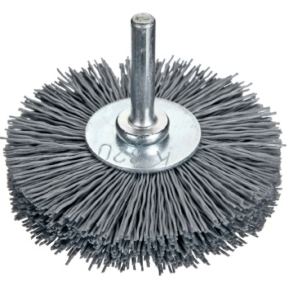 Vis de brosse cylindrique de 70 mm de diamètre, 6 mm de tige d'alamb. Sic 0,55 mm, 320 grains-Beschreibung lesen
