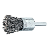 Cepillo metálico, brocha ATORN, Ø 30 x 25 mm, eje 6 mm, alam. ac. crimp. 0,5 mm