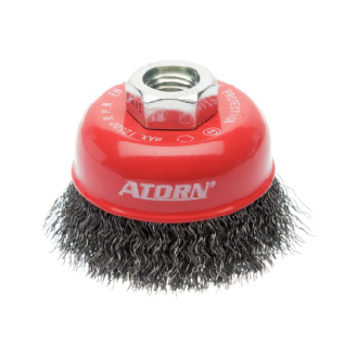 Cepillo de copa ATORN, 60 mm de diámetro, M14 alamb. de acero ondulado 0,3 mm-Leer más