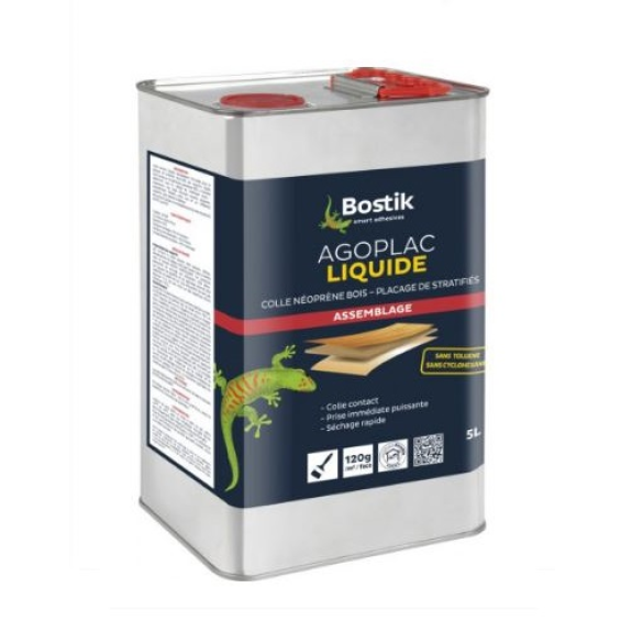 Colle néoprène liquide AGOPLAC 5L - BOSTIK - 30604660