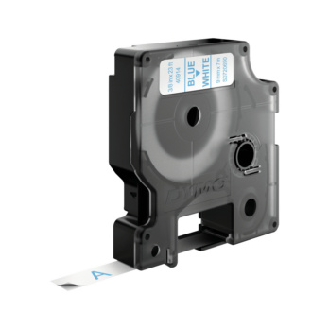Cinta de etiquetado DYMO 9 mm x 7 m, azul sobre blanco-Leer más