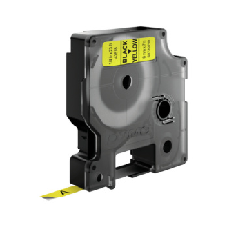 Cinta de etiquetado DYMO 6 mm x 7 m, negro sobre amarillo-Leer más