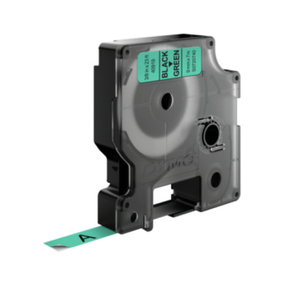 Cinta de etiquetado DYMO 9 mm x 7 m, negro sobre verde Cinta de etiquetado DYMO 9 mm x 7 m, negro sobre verde-Leer más