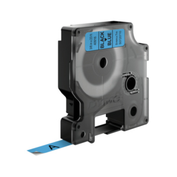 Cinta de etiquetado DYMO 9 mm x 7 m, negro sobre azul Cinta de etiquetado DYMO 9 mm x 7 m, negro sobre azul-Leer más