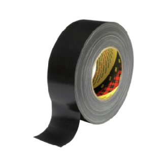 Cinta adhesiva textil Premium  389, negra, 50 mm x 50 m-Leer más