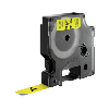 Cinta de etiquetado DYMO 12 mm x 7 m, negro sobre amarillo Cinta de etiquetado DYMO 12 mm x 7 m, negro sobre amarillo