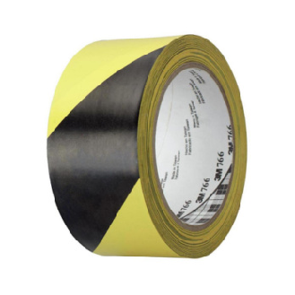 Cinta reflectante  766i, color: negro/amarillo, 50 mm x 50 m-Leer más