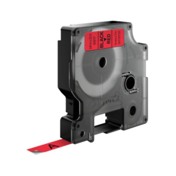 Cinta de etiquetado DYMO 9 mm x 7 m, negro sobre rojo Cinta de etiquetado DYMO 9 mm x 7 m, negro sobre rojo-Leer más