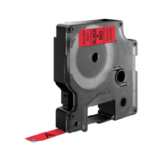 Cinta de etiquetado DYMO 9 mm x 7 m, negro sobre rojo-Leer más