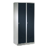 Armario 2 compartimentos 400 mm con base de 1800x800x500 mm RAL 7035/7016