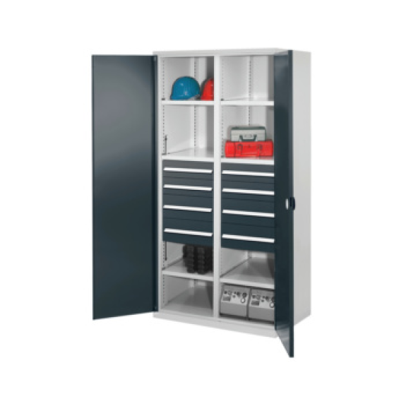 Armario para cargas pesadas modelo 54 con puertas de chapa metálica maciza Armario para cargas pesadas modelo 54 con puertas de chapa metálica maciza-Leer más