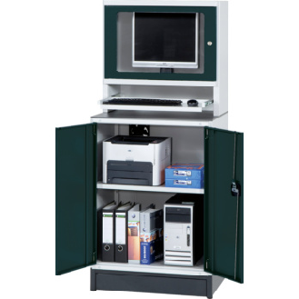 Armario ordenador modular con ruedas 1720 x 722 x 553 mm con carcasa monitor-Leer más
