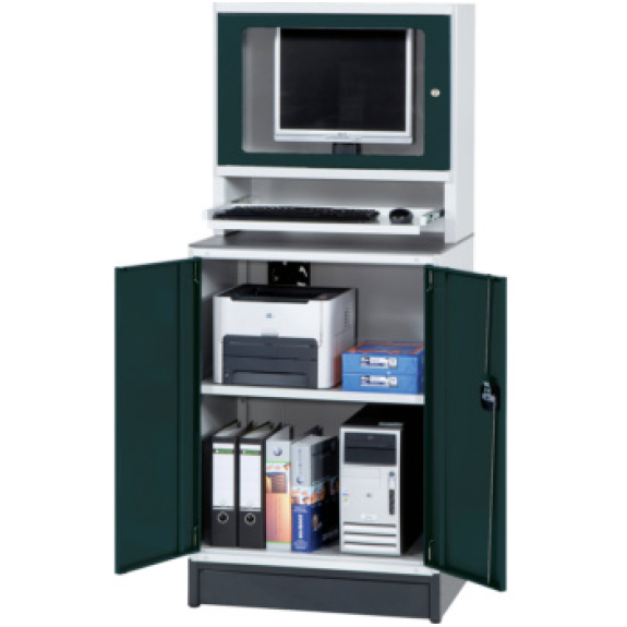 Armario ordenador modular con ruedas 1720 x 722 x 553 mm con carcasa monitor Armario ordenador modular con ruedas 1720 x 722 x 553 mm con carcasa monitor-Leer más