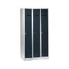 Armario, 3 compartimentos, 300 mm con base de 1800x900x500 mm, RAL 7035/7016