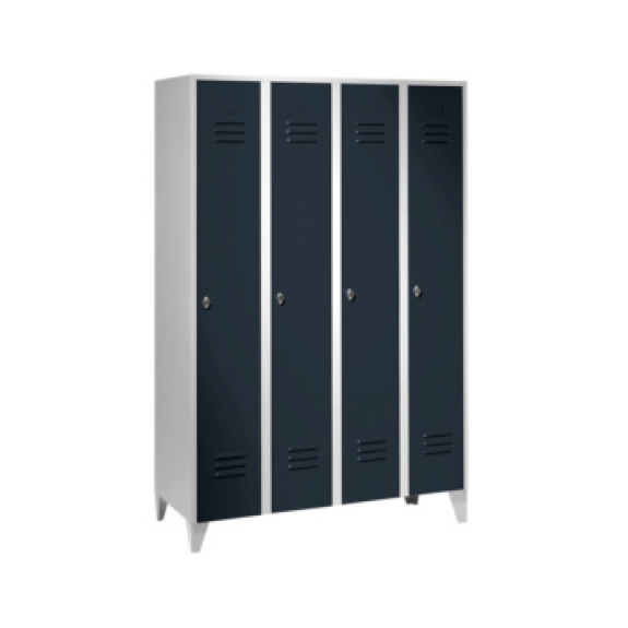 Armario, 4 compartimentos, 300 mm con patas 1850x1200x500 mm, RAL 7035/7016 Armario, 4 compartimentos, 300 mm con patas 1850x1200x500 mm, RAL 7035/7016-Leer más