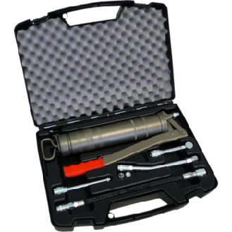 Pistola de engrase alta presión con palanca de mano, caja plástico con contenid-Leer más