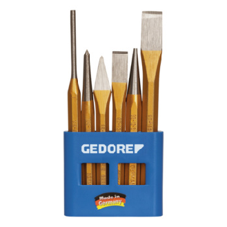 Cincel GEDORE, 6 pzs., en soporte con base-Leer más