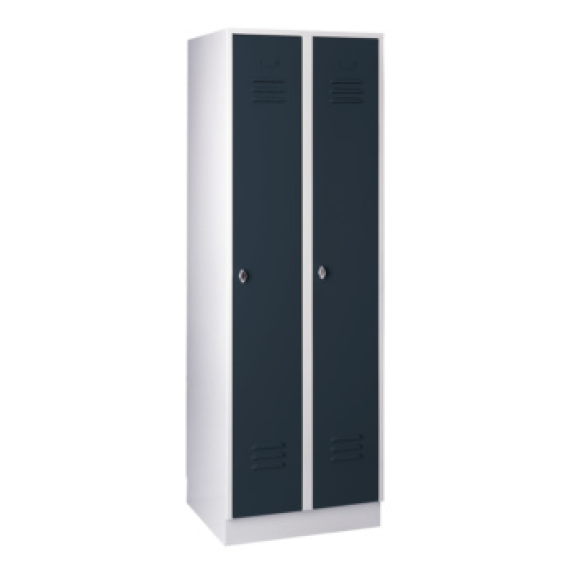 Armario 2 compartimentos 300 mm con base de 1800x600x500 mm RAL 7035/7016 Armario 2 compartimentos 300 mm con base de 1800x600x500 mm RAL 7035/7016-Leer más
