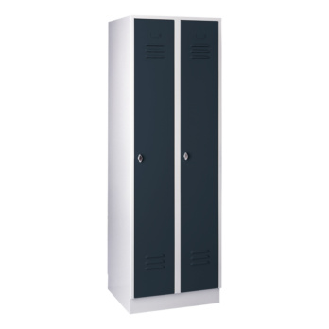 Armario 2 compartimentos 300 mm con base de 1800x600x500 mm RAL 7035/7016-Leer más