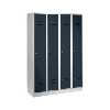 Armario de seguridad de oficina, 4 compartimentos, 300 mm, base 1800x1200x500 mm, RAL 7035/7016
