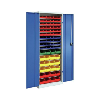 Armario con estantes y puertas, modelo 3 con cajas de almacenamiento