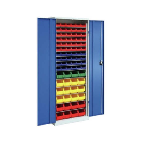 Armario con estantes y puertas, modelo 3 con cajas de almacenamiento Armario con estantes y puertas, modelo 3 con cajas de almacenamiento-Leer más