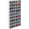 Scaffale Porta Minuteria 54-6 Cassetti Basculanti in Plastica Trasparente Portaminuterie Cassettiera