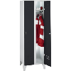 Armario, 2 compartimentos, 300 mm con patas 1850x600x500 mm, RAL 7035/7016