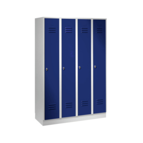 Armario, 4 compartimentos, 300 mm, con base, 1800x1200x500 mm, RAL 7035 Armario, 4 compartimentos, 300 mm, con base, 1800x1200x500 mm, RAL 7035-Leer más