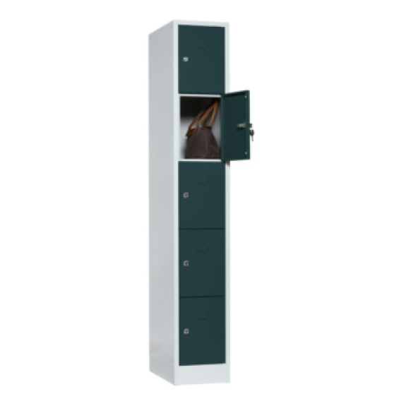 Casillero objetos valor 5 cmpts 1850x300x500 mm anc. comp. 300 mm RAL 7035/7016 Casillero objetos valor 5 cmpts 1850x300x500 mm anc. comp. 300 mm RAL 7035/7016-Leer más