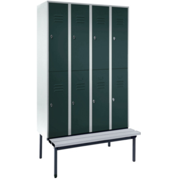 Armario bastidor inferior banco, 4 compartim., 300mm, 8 estantes, RAL 7035/7016 Armario bastidor inferior banco, 4 compartim., 300mm, 8 estantes, RAL 7035/7016-Leer más