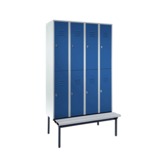 Armario bastidor inferior banco, 2 compartim., 300mm, 4 estantes, RAL 7035/7016 Armario bastidor inferior banco, 2 compartim., 300mm, 4 estantes, RAL 7035/7016-Leer más