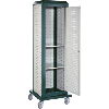 ToolTower RasterPlan móvil 2175x700x700 mm 4 pan. perf. + puerta RAL 7035/7016