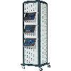 ToolTower RasterPlan móvil, 2175x700x700 mm con 4 pan. perf. RAL 7035/7016