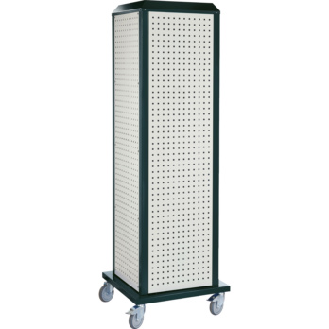 ToolTower RasterPlan móvil, 2175x700x700 mm con 4 pan. perf. RAL 7035/7016-Leer más