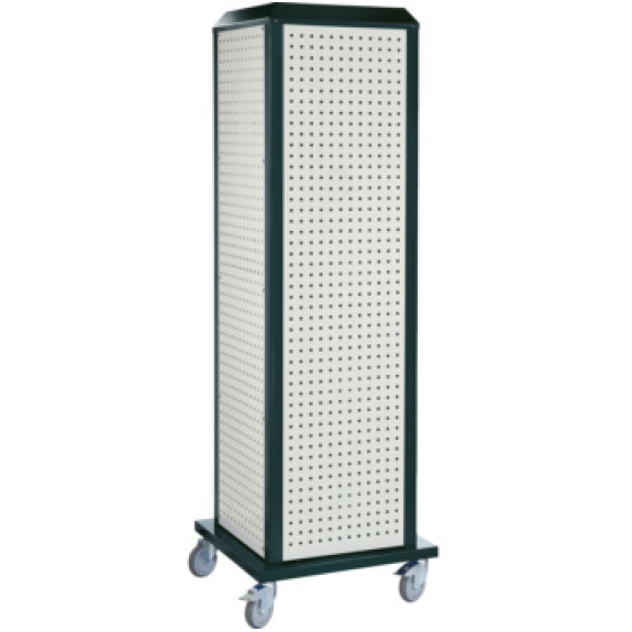 ToolTower RasterPlan móvil, 2175x700x700 mm con 4 pan. perf. RAL 7035/7016-Leer más