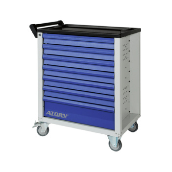Carro portaherr. ATORN RAL 7035/5010 7 cajones totalmente extensibles-Leer más