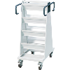 Carro transporte y suministro WTS 480x700x1140 mm, doble cara 7035/7016 Carro transporte y suministro WTS 480x700x1140 mm, doble cara 7035/7016