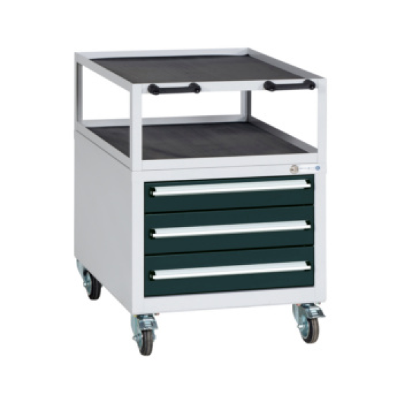 Carro móvil HK, AltxAnxF: 790x570x680 mm, 3 caj. extracción tot., RAL 7035/7016-Leer más
