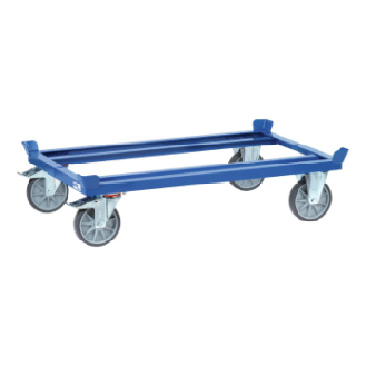Carrito para semipalés, ruedas de goma maciza, 810 x 610 mm, capc. carga 2200 k-Leer más