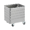 Carro de transporte de aluminio 322L con tapa y bloqueos